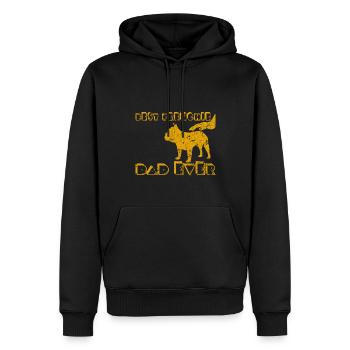 Meilleur papa Frenchie de tous les temps Français Bulldog Papa - Sweat à capuche Premium bio Homme - noir - Devant - Nico (187cm)
