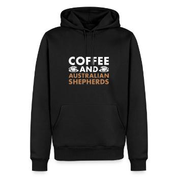 Dog Coffee And Aussie - Männer Premium Bio Hoodie - Schwarz - Vorne - Nico (187cm)