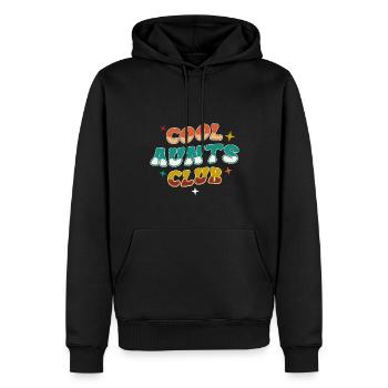 Cool Aunts Club Groovy Retro Aunt Mother's Day - Men’s Premium Organic Hoodie - black - Front - Nico (187cm)
