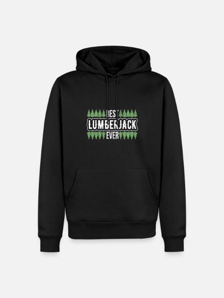 Logger Lumberjack Chainsaw - Men’s Premium Organic Hoodie - black