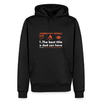 Sport Dad Définition Football américain - Sweat à capuche Premium bio Homme - noir - Devant - Nico (187cm)