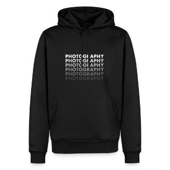 Photographe Photographie - Sweat à capuche Premium bio Homme - noir - Devant - Nico (187cm)