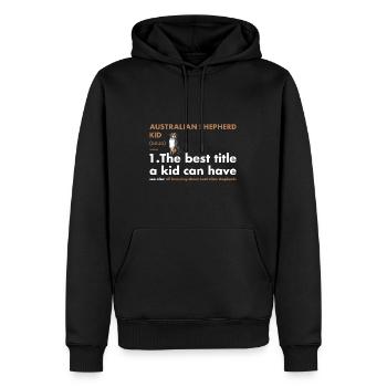 Dog Aussie Kid Definition - Men’s Premium Organic Hoodie - black - Front - Nico (187cm)