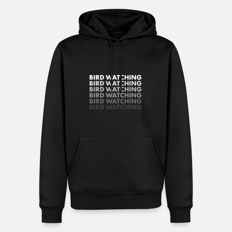 Bird Watcher Bird Watching - Männer Premium Bio Hoodie - Schwarz