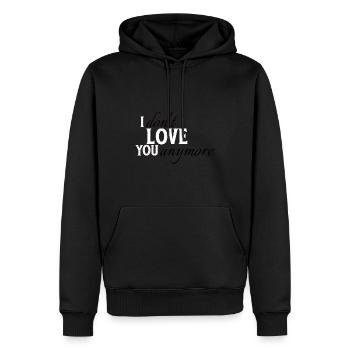 I don't love you anymore (schwarz / weiß) - Männer Premium Bio Hoodie - Schwarz - Vorne - Nico (187cm)