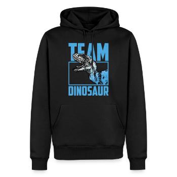 Team Dinosaurier Grafik - Männer Premium Bio Hoodie - Schwarz - Vorne - Nico (187cm)