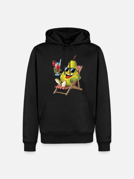 Birne - Männer Premium Bio Hoodie - Schwarz