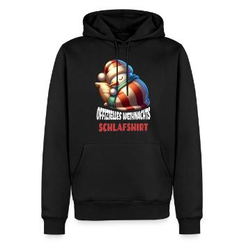 Offizielles Weihnachts Schlafshirt Schneemann - Männer Premium Bio Hoodie - Schwarz - Vorne - Nico (187cm)