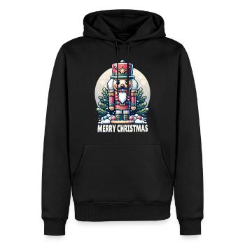 Merry Christmas Nussknacker Geschenkidee - Xmas - Männer Premium Bio Hoodie - Schwarz - Vorne - Nico (187cm)