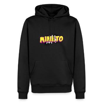 Minato Benutzerdefinierter Name Comic-Buch-Stil Pop-Art, - Männer Premium Bio Hoodie - Schwarz - Vorne - Nico (187cm)