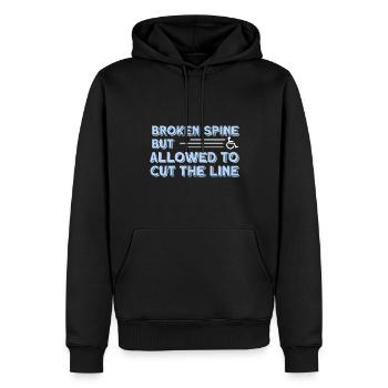 Wheelchair wheelchair access - Men’s Premium Organic Hoodie - black - Front - Nico (187cm)