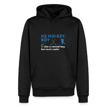 Sport Boy Definition Ice Hockey - Männer Premium Bio Hoodie - Schwarz - Vorne - Nico (187cm)