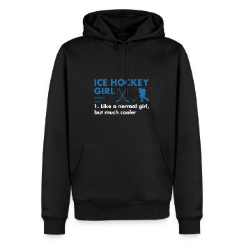 Sport Girl Definition Ice Hockey - Männer Premium Bio Hoodie - Schwarz - Vorne - Nico (187cm)