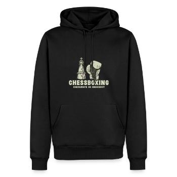 Schachboxen - Schachmatt Oder Knockout Schachboxen - Männer Premium Bio Hoodie - Schwarz - Vorne - Nico (187cm)