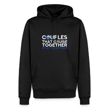 Bateau de croisière - Sweat à capuche Premium bio Homme - noir - Devant - Nico (187cm)
