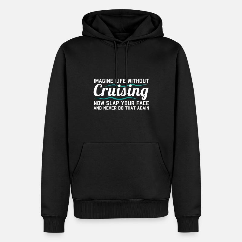 Bateau de croisière - Sweat à capuche Premium bio Homme - noir