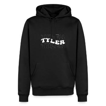 Drôle Tyler Groovy 4 Hommes Femmes Cool Tyler Tie Dye - Sweat à capuche Premium bio Homme - noir - Devant - Nico (187cm)