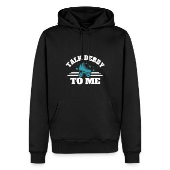 Talk Derby To Me Roller Derby Patins à roulettes - Sweat à capuche Premium bio Homme - noir - Devant - Nico (187cm)