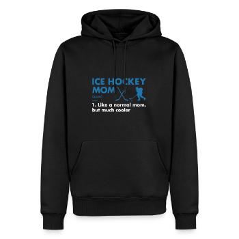 Sport Mom Definition Ice Hockey - Männer Premium Bio Hoodie - Schwarz - Vorne - Nico (187cm)