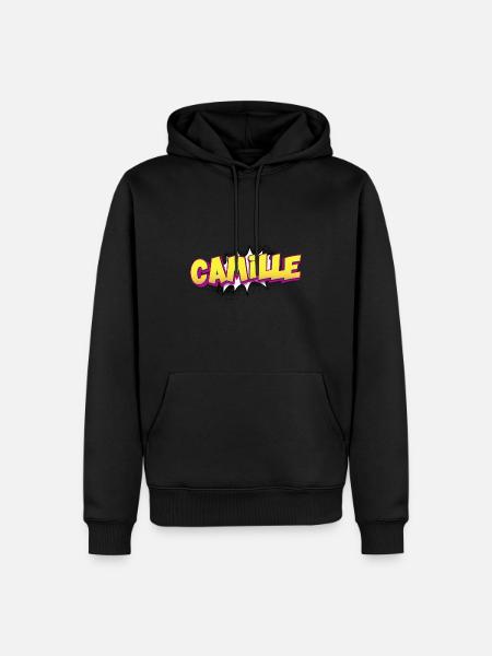 Camille benutzerdefinierter Name Comic-Stil Pop-Art, - Männer Premium Bio Hoodie - Schwarz
