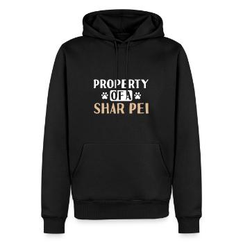 Propriété d’A Shar Pei - Sweat à capuche Premium bio Homme - noir - Devant - Nico (187cm)