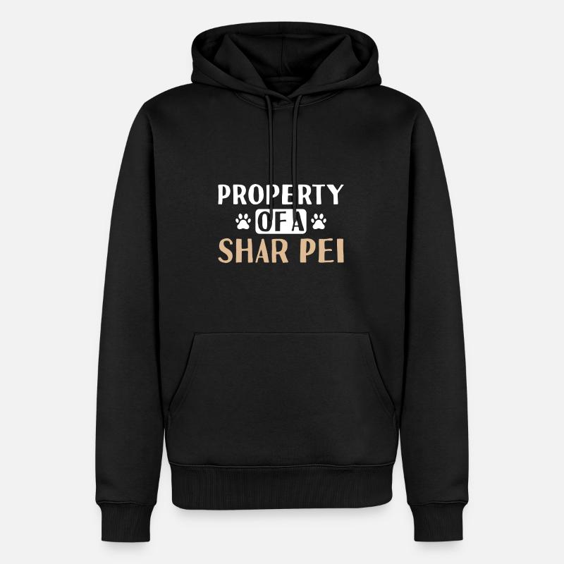 Propriété d’A Shar Pei - Sweat à capuche Premium bio Homme - noir