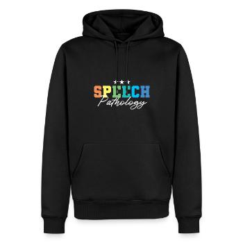 Logopäde Sprachtherapie Sprachtherapeut - Männer Premium Bio Hoodie - Schwarz - Vorne - Nico (187cm)