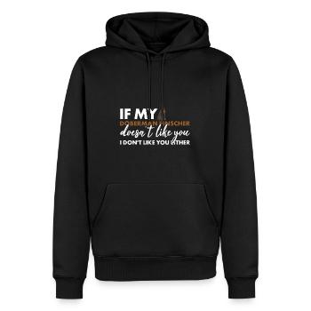 Si mon doberman Pinscher ne t’aime pas - Sweat à capuche Premium bio Homme - noir - Devant - Nico (187cm)