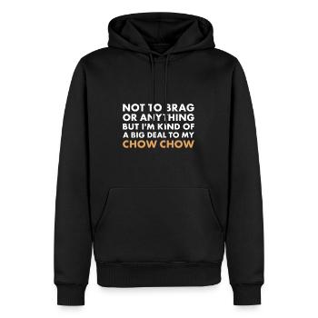 Je suis un gros problème à mon Chow Chow - Sweat à capuche Premium bio Homme - noir - Devant - Nico (187cm)