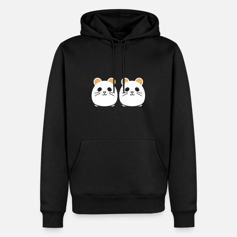 Mignon Humour petit hamster - Sweat à capuche Premium bio Homme - noir