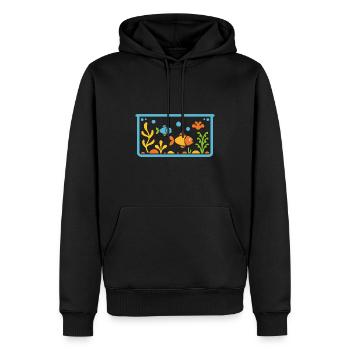 Aquarium - Männer Premium Bio Hoodie - Schwarz - Vorne - Nico (187cm)