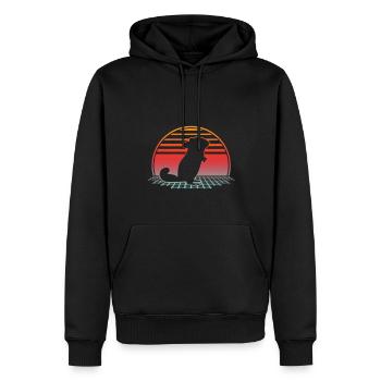 Chinchilla lustiges Entspannen Nagetiere - Männer Premium Bio Hoodie - Schwarz - Vorne - Nico (187cm)