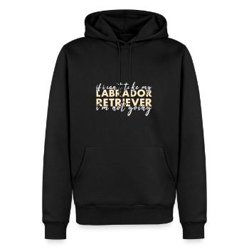 Si je ne peux pas prendre mon Labrador Retriever, je n’y vais pas - Sweat à capuche Premium bio Homme - noir - Devant - Nico (187cm)