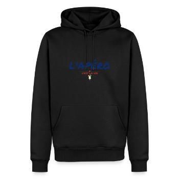 L'apéro c'est la vie - Sweat à capuche Premium bio Homme - noir - Devant - Nico (187cm)