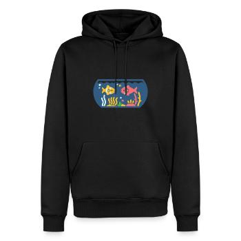 Aquarium - Männer Premium Bio Hoodie - Schwarz - Vorne - Nico (187cm)