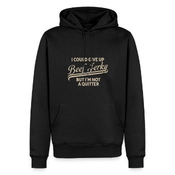 Je pourrais abandonner le bœuf séché, mais je ne suis pas un - Sweat à capuche Premium bio Homme - noir - Devant - Nico (187cm)