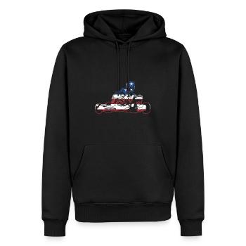 Sport Us Flag Go Kart - Männer Premium Bio Hoodie - Schwarz - Vorne - Nico (187cm)