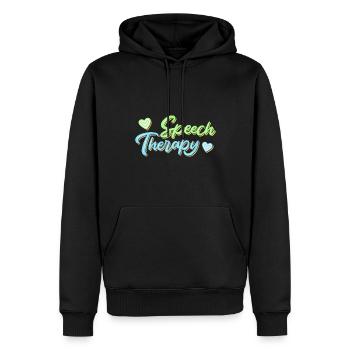 Sprachtherapie Sprachtherapeut - Männer Premium Bio Hoodie - Schwarz - Vorne - Nico (187cm)