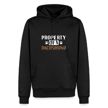 Propriété D’Un Teckel - Sweat à capuche Premium bio Homme - noir - Devant - Nico (187cm)