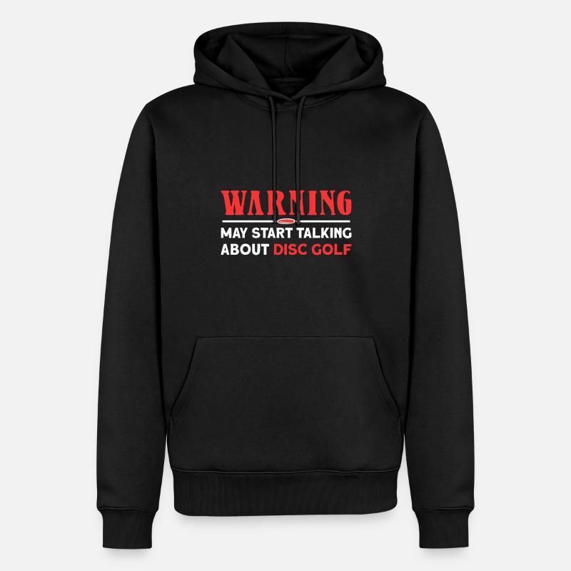 Disc Golf Frisbee - Männer Premium Bio Hoodie - Schwarz