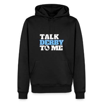 Talk Derby To Me Roller Derby Patins à roulettes - Sweat à capuche Premium bio Homme - noir - Devant - Nico (187cm)
