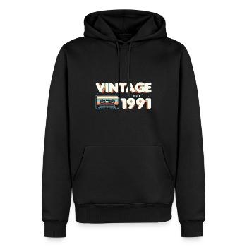 Klassische & nostalgische Musik Geburtstag - Vintage - Männer Premium Bio Hoodie - Schwarz - Vorne - Nico (187cm)