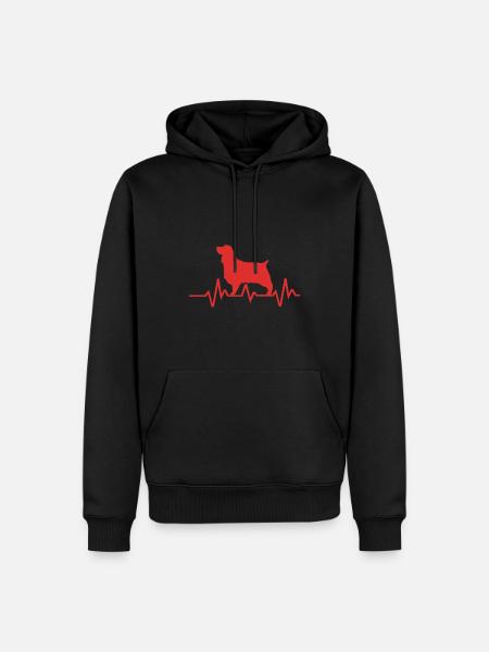 Springer Spaniel - Men’s Premium Organic Hoodie - black