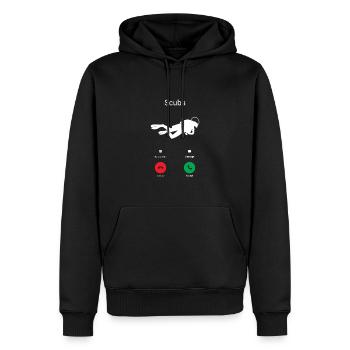 Scuba calls! - Men’s Premium Organic Hoodie - black - Front - Nico (187cm)