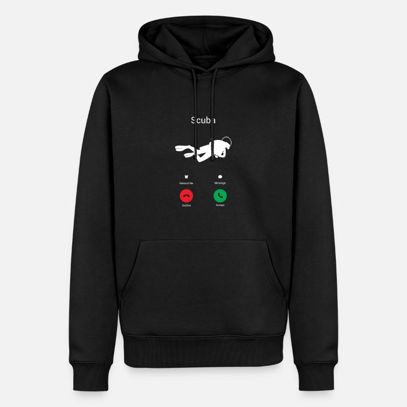 Appels de plongée ! - Sweat à capuche Premium bio Homme - noir