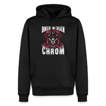 Moto - Sweat à capuche Premium bio Homme - noir - Devant - Nico (187cm)