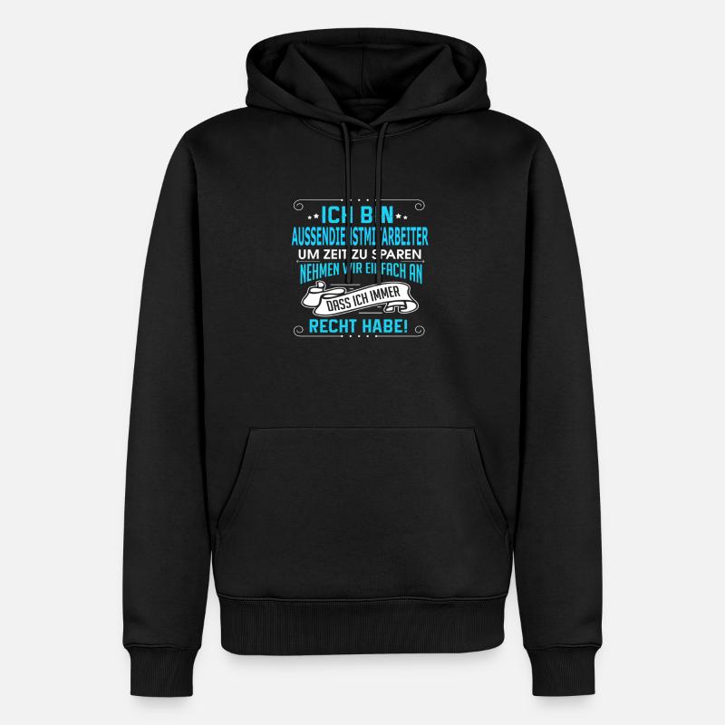 AUSSENDIENSTMITARBEITER - Männer Premium Bio Hoodie - Schwarz