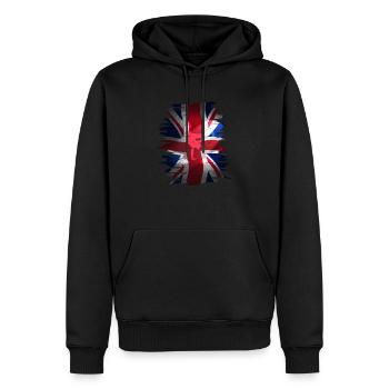Union Jack skater Uk Flagge England London brexit - Männer Premium Bio Hoodie - Schwarz - Vorne - Nico (187cm)