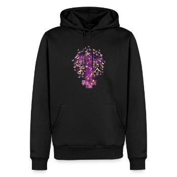 Fem Symbol support Feminism unterstütz Feminismus2 - Männer Premium Bio Hoodie - Schwarz - Vorne - Nico (187cm)