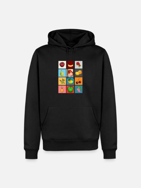fruits - Men’s Premium Organic Hoodie - black